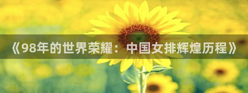 2026年男足世界杯：《98年的世界荣耀：中国女排辉煌历程》